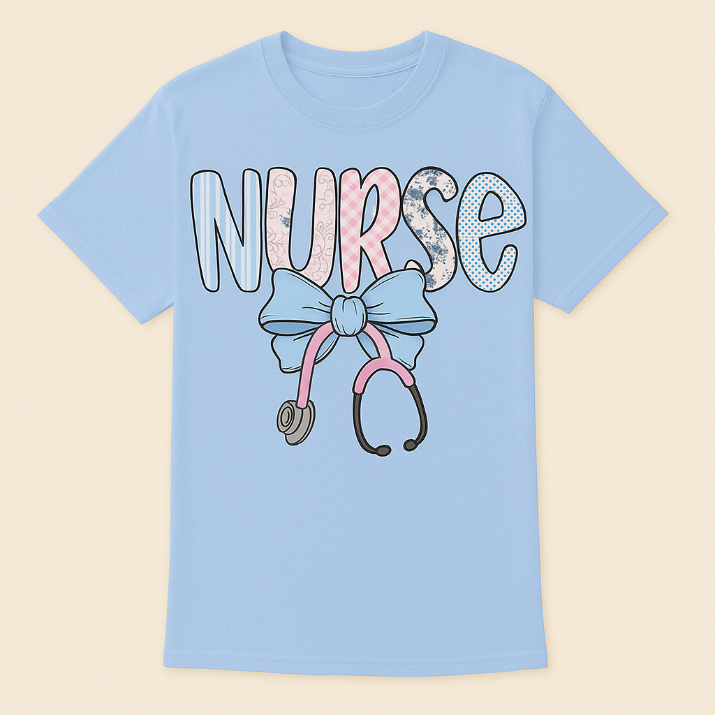 "Preppy Nurse Floral" T-shirt