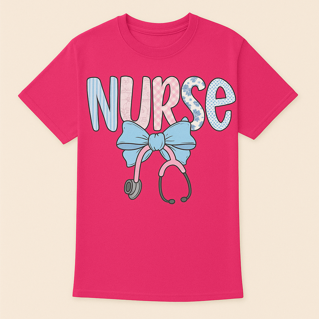 "Preppy Nurse Floral" T-shirt