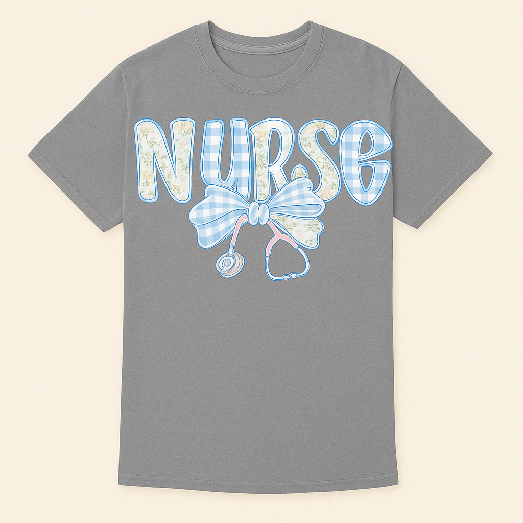 "Nurse Gingham" T-shirt