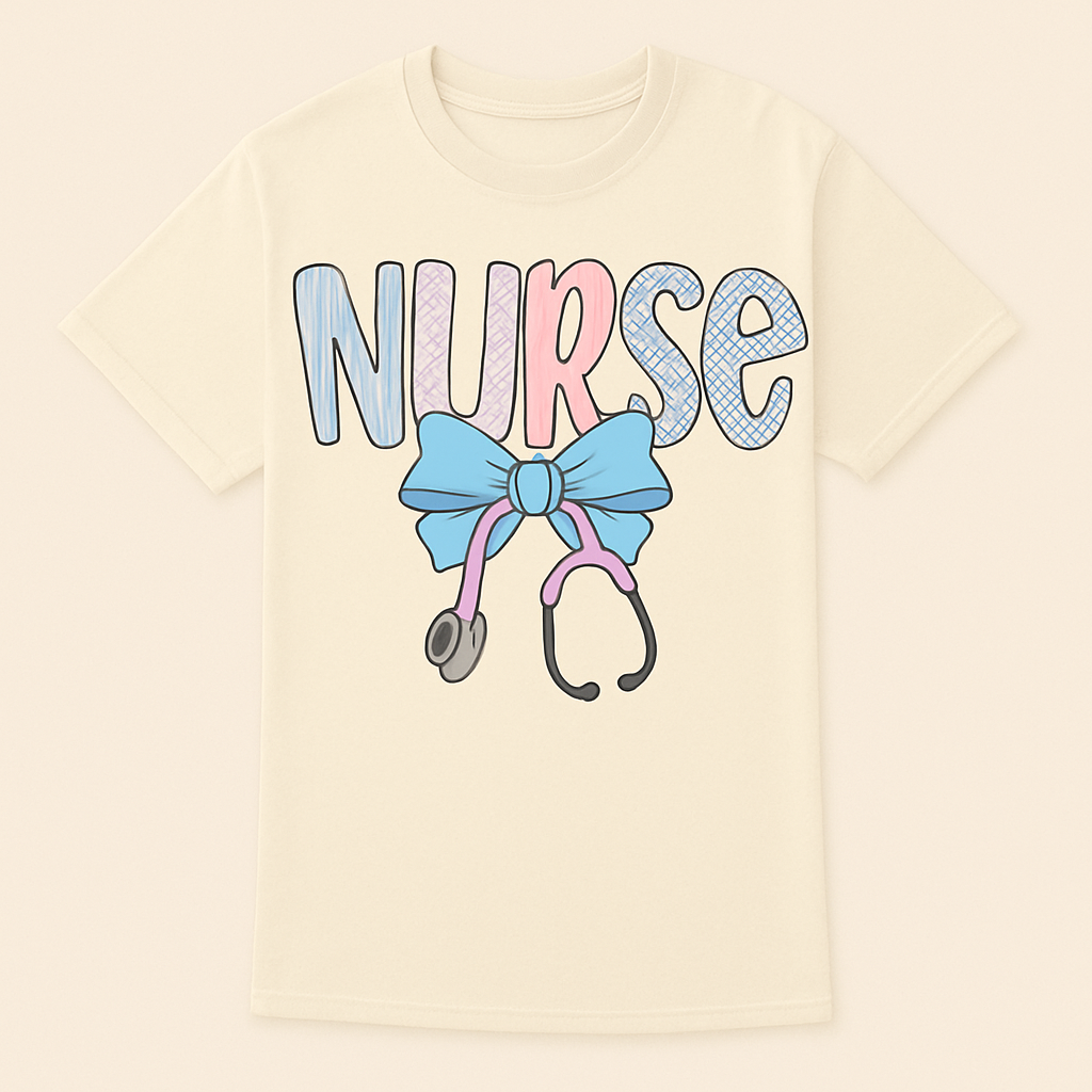 "Preppy Nurse Floral" T-shirt