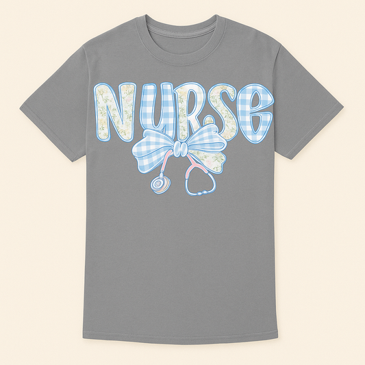 "Nurse Gingham" T-shirt